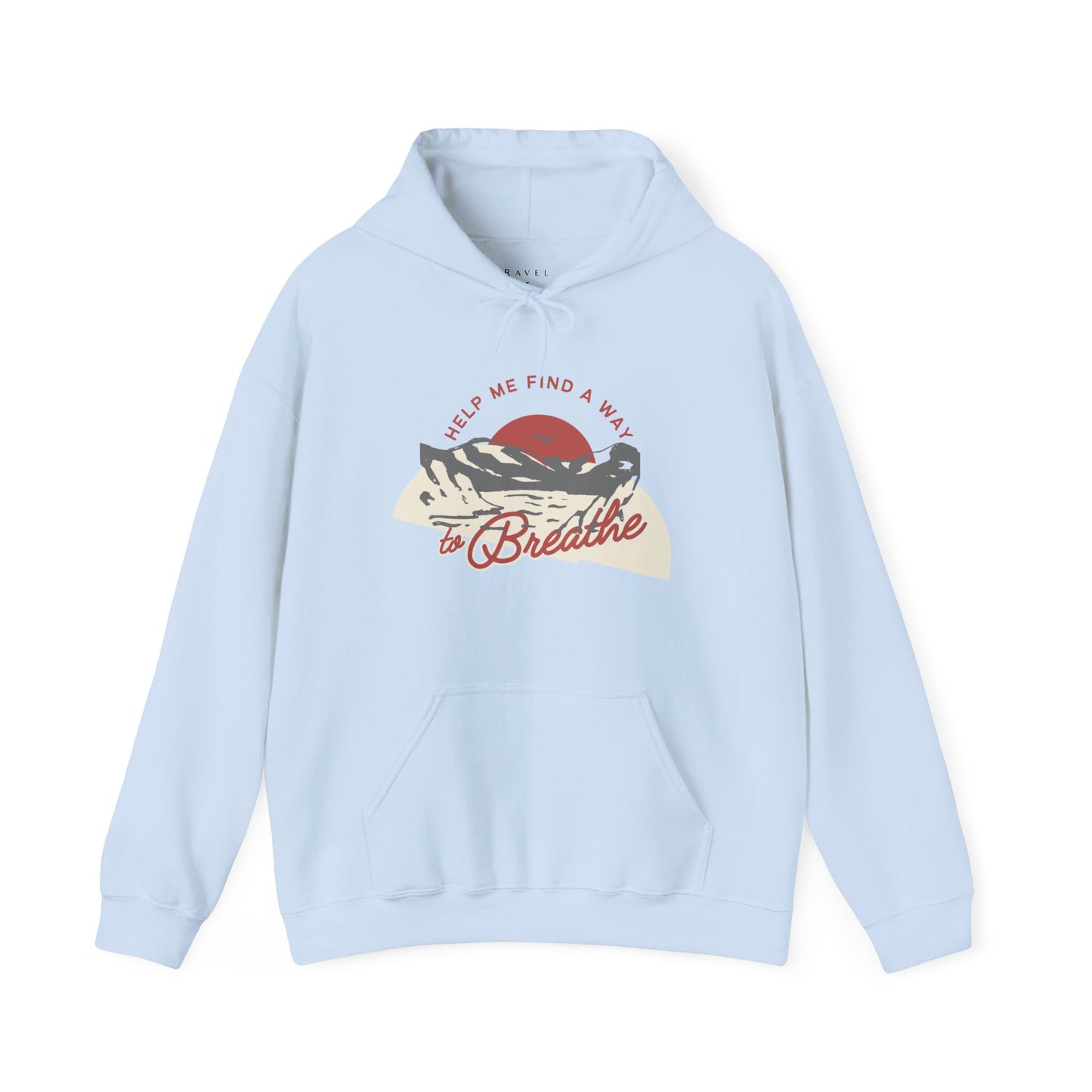 Help me find a Way to Breathe Hoodie — Relaxing Nature Graphic Pullover
