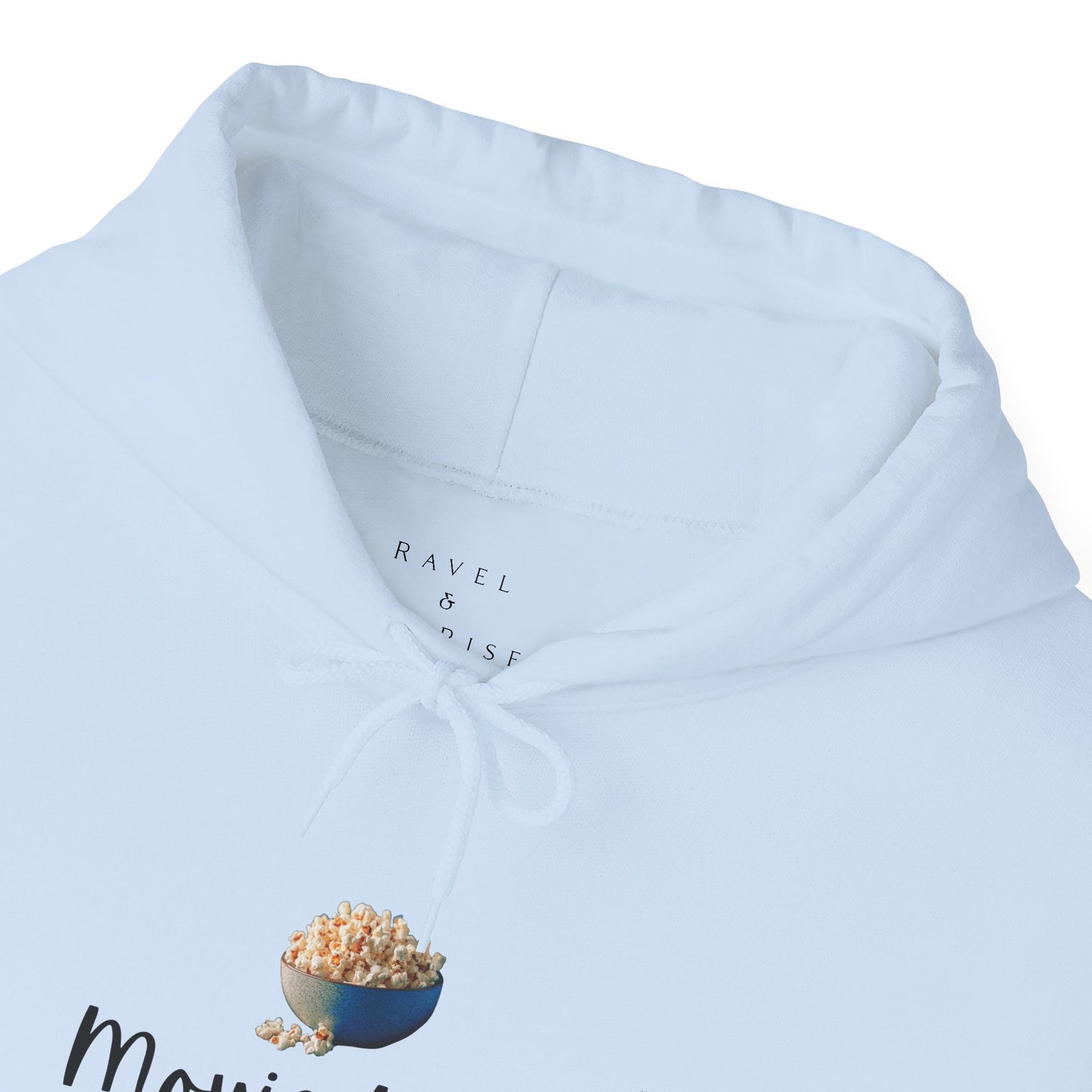 Movie Time Hoodie — Cozy Popcorn Graphic Sweatshirt