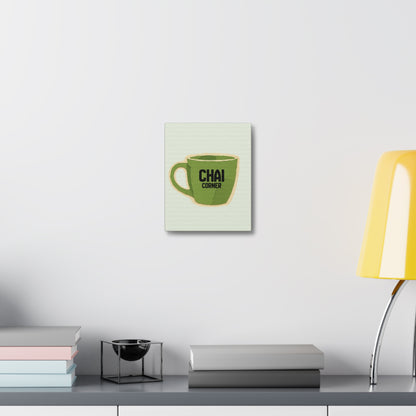 Chai Corner Canvas Art Green Wall Decor