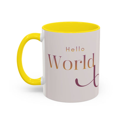 Hello World Modern Script Tech & Coder Accent Coffee Mug (11oz)