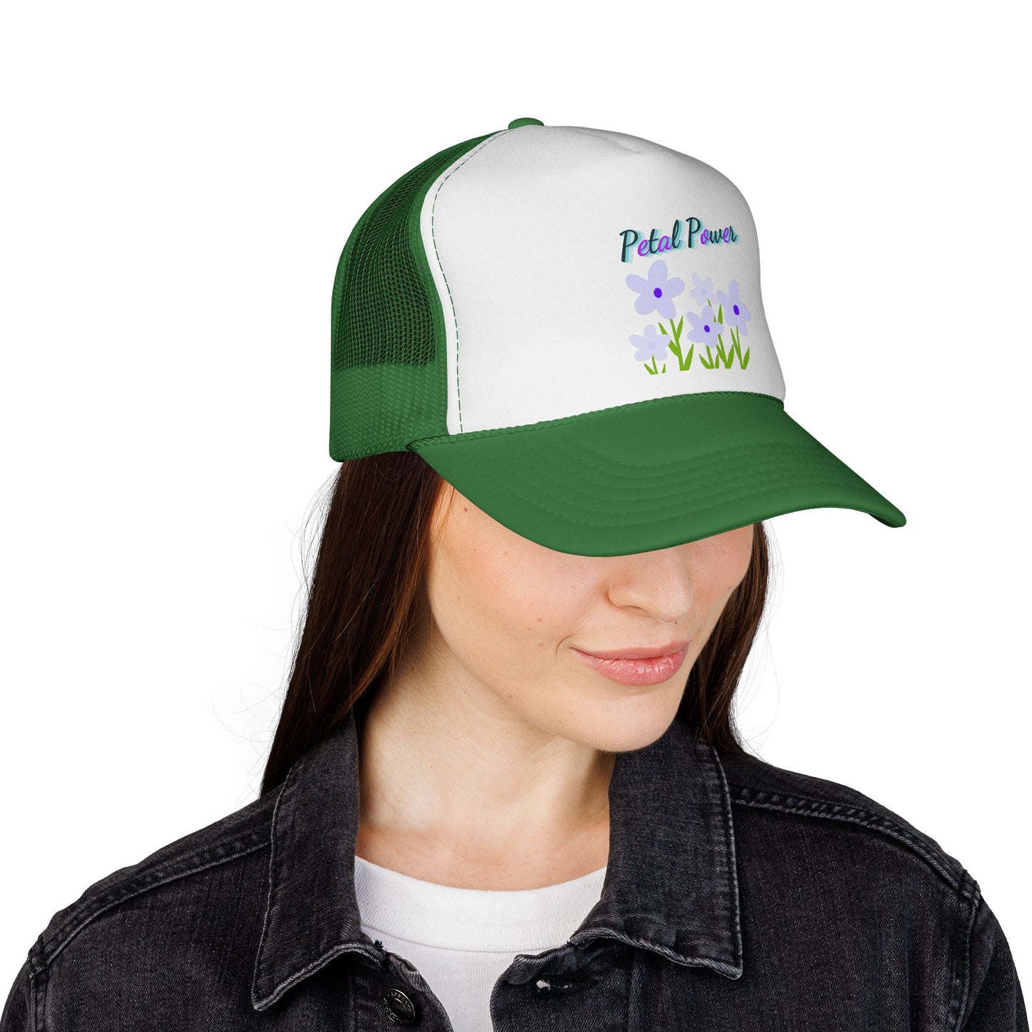 Petal Power Cap with Purple Flowers