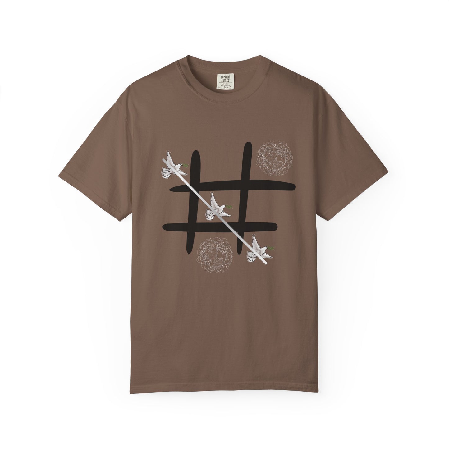 Tic Tac Doves Graphic T-Shirt Peace Wins