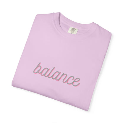 Balance Tee — Minimalist Inspirational  T-Shirt  'balance' Text