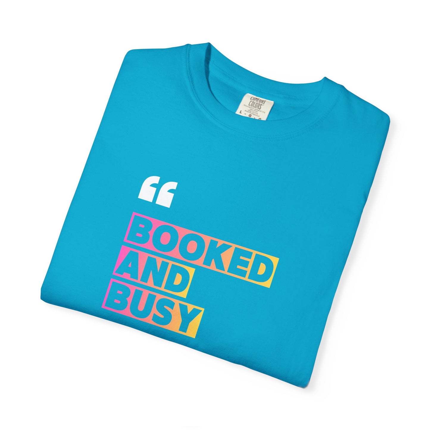 Booked and Busy Graphic Cotton Tee for Book Lovers