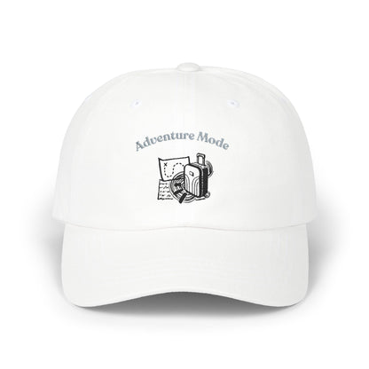 Adventure Mode Dad Cap – Vintage Camera & Map Embroidered Hat