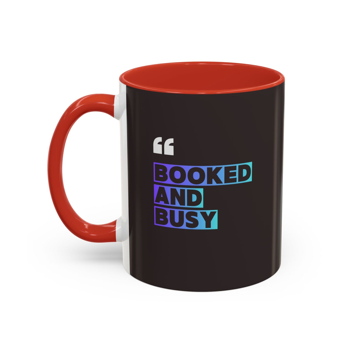 Booked and Busy Accent Coffee Mug — 11/15oz