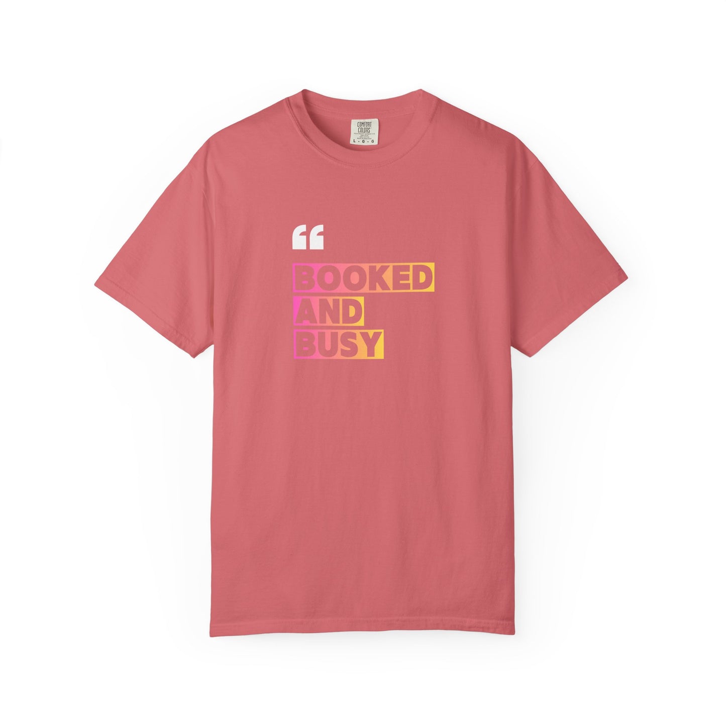 Booked and Busy Graphic Cotton Tee for Book Lovers