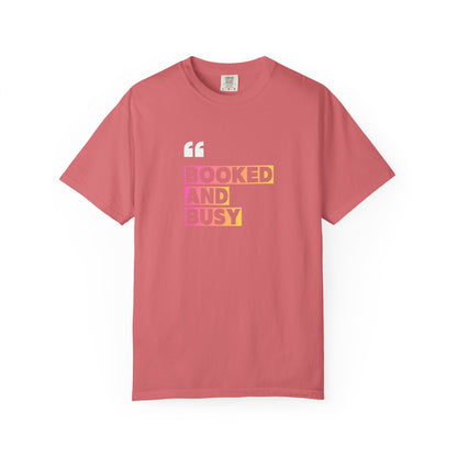 Booked and Busy Graphic Cotton Tee for Book Lovers