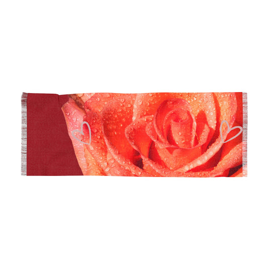 Rose Dewlight  Feminine Floral Print Wrap for Spring & Valentine's