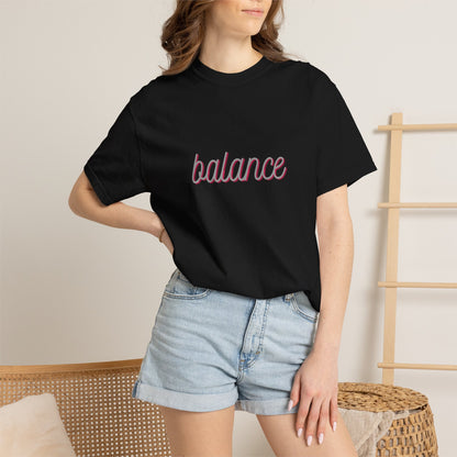 Balance Tee — Minimalist Inspirational  T-Shirt  'balance' Text
