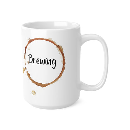Brewing Coffee Ring Mug - Ceramic (11oz & 15oz)