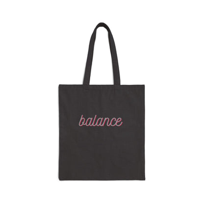 Balance Canvas Tote Bag - Minimalist Eco-Friendly Grocery & Everyday Shopper