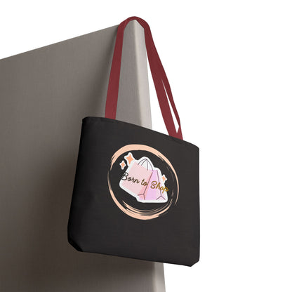 Shopping Tote Bag — "Born to Shop" Graphic Tote