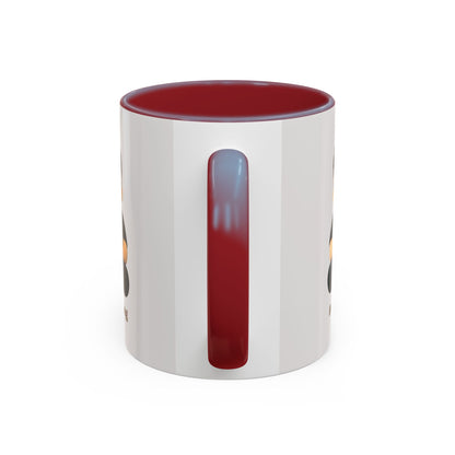 Accent Coffee Mug — 'Start Strong' Motivational Character Coffee Mug