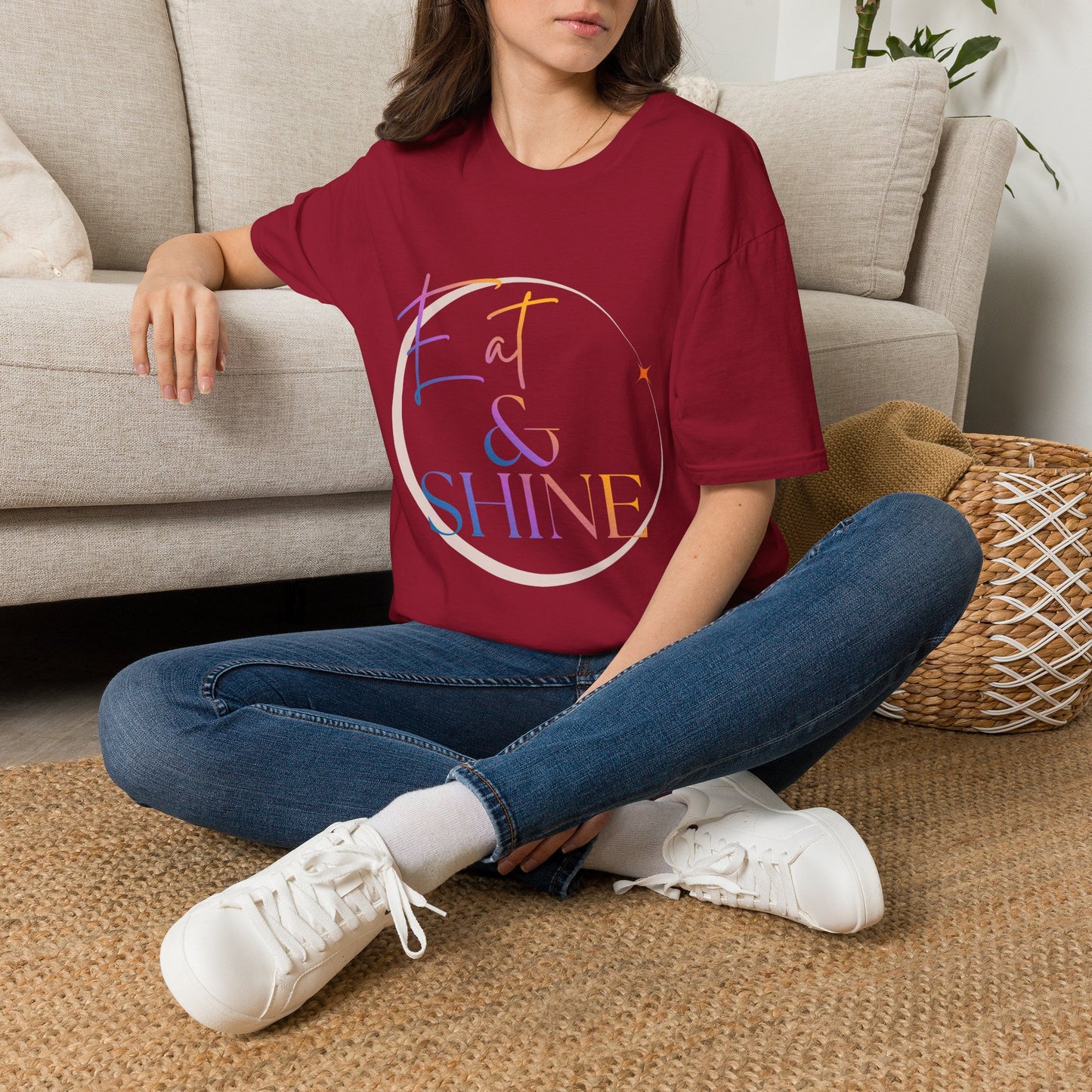 Eat & Shine Pastel Sunrise Inspirational T-Shirt