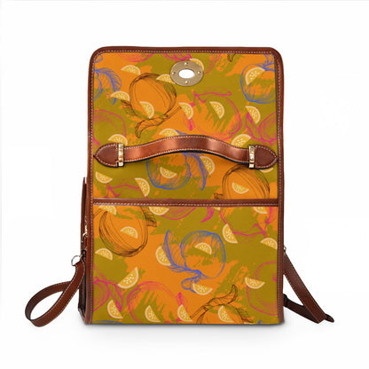 Retro Citrus Pattern Waterproof Tote Bag