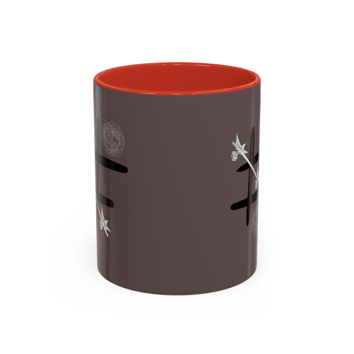 Peace Wins Ceramic Coffee Cup Peace/War design (11/15oz)