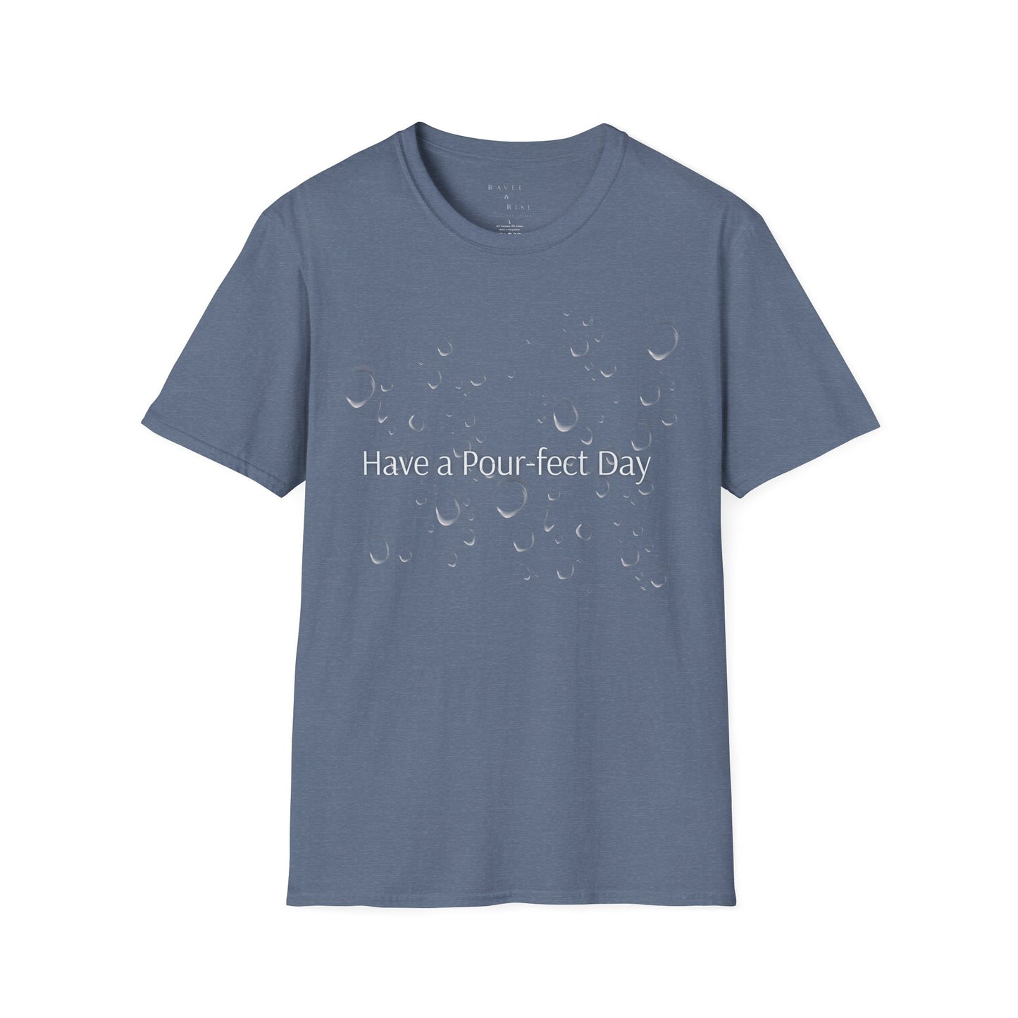 T-Shirt — 'Have a Pour-fect Day' Moon Bubble Graphic