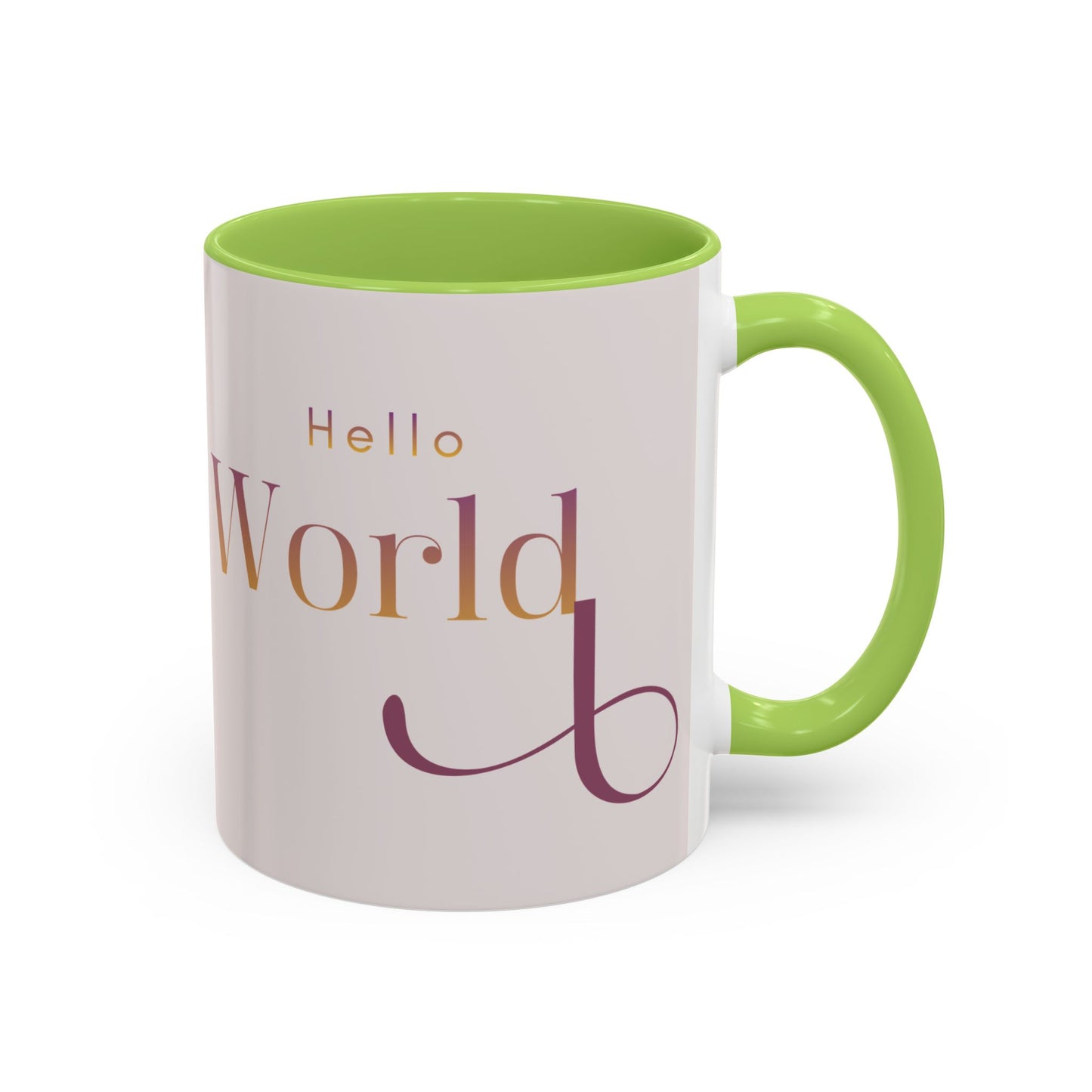 Hello World Modern Script Tech & Coder Accent Coffee Mug (11oz)