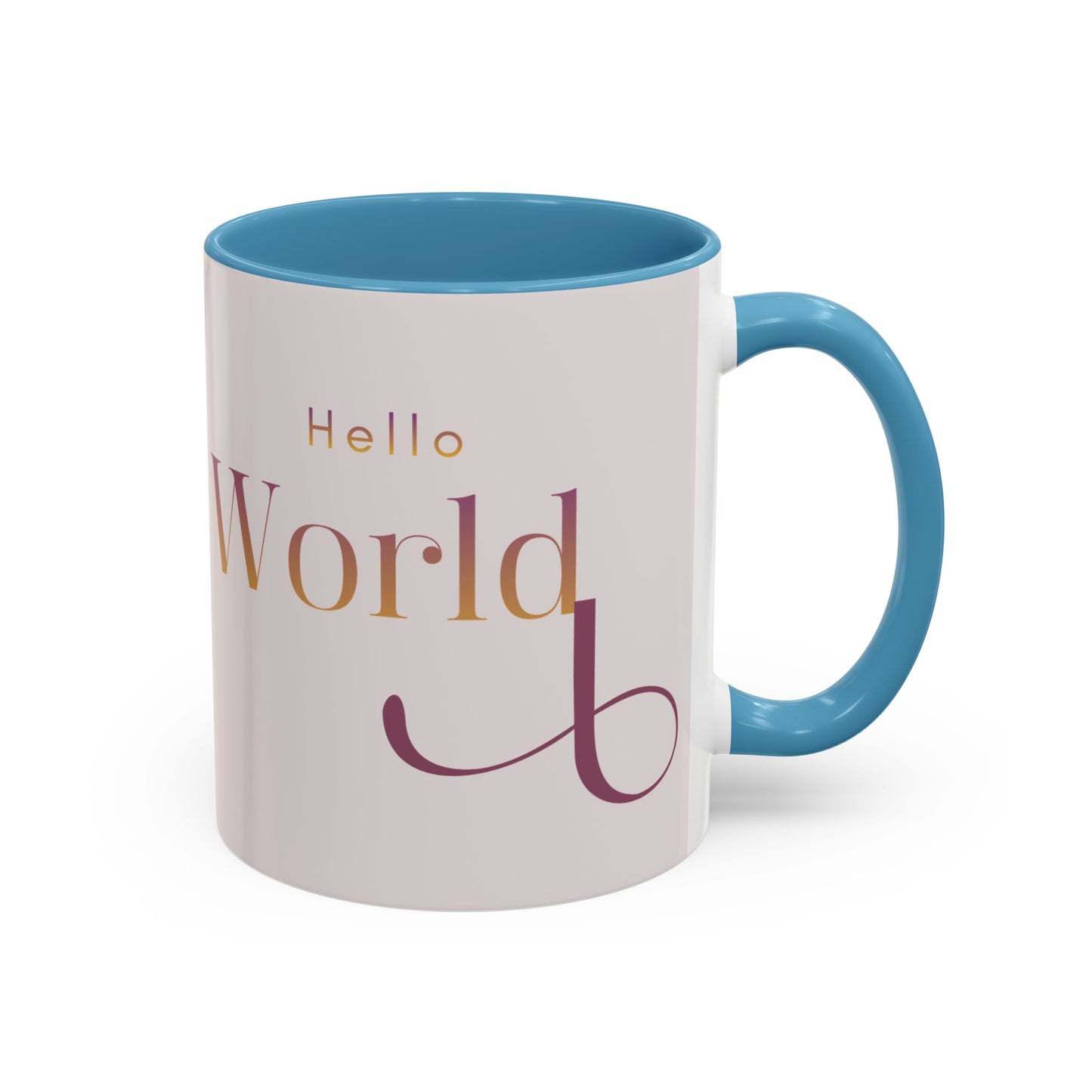 Hello World Modern Script Tech & Coder Accent Coffee Mug (11oz)