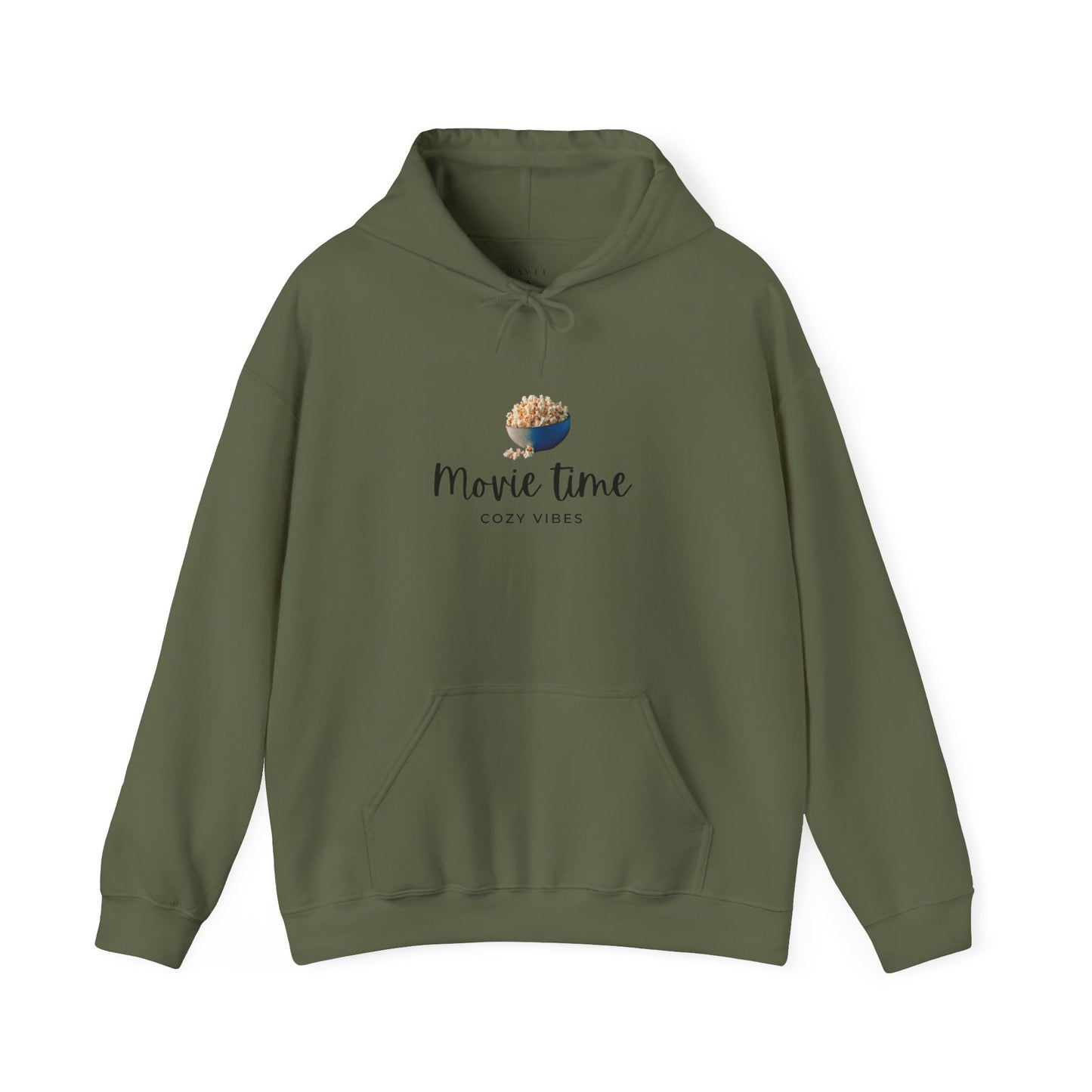 Movie Time Hoodie — Cozy Popcorn Graphic Sweatshirt