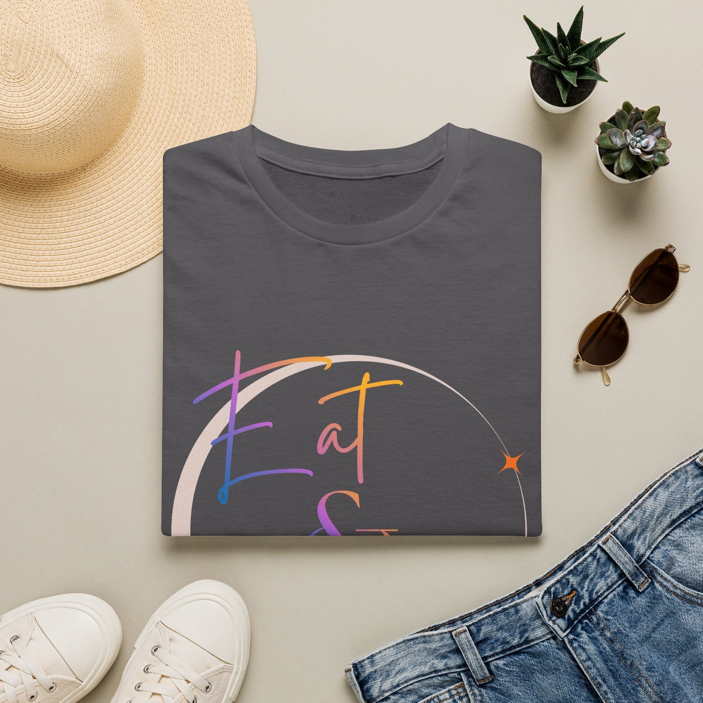 Eat & Shine Pastel Sunrise Inspirational T-Shirt