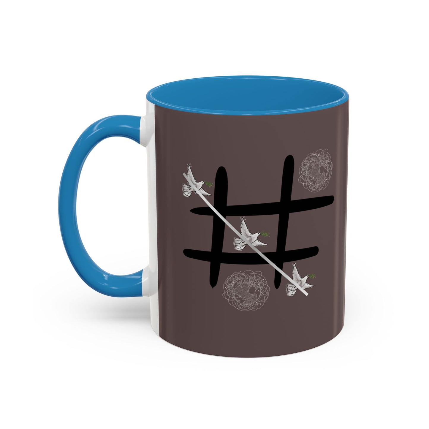 Peace Wins Ceramic Coffee Cup Peace/War design (11/15oz)