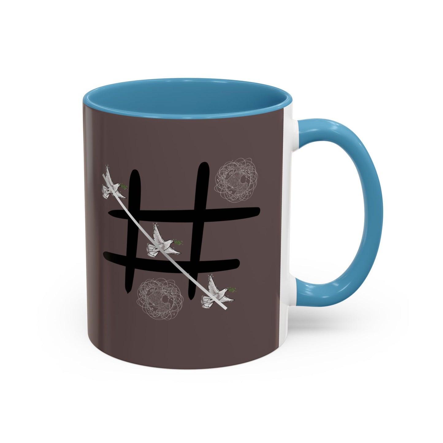Peace Wins Ceramic Coffee Cup Peace/War design (11/15oz)