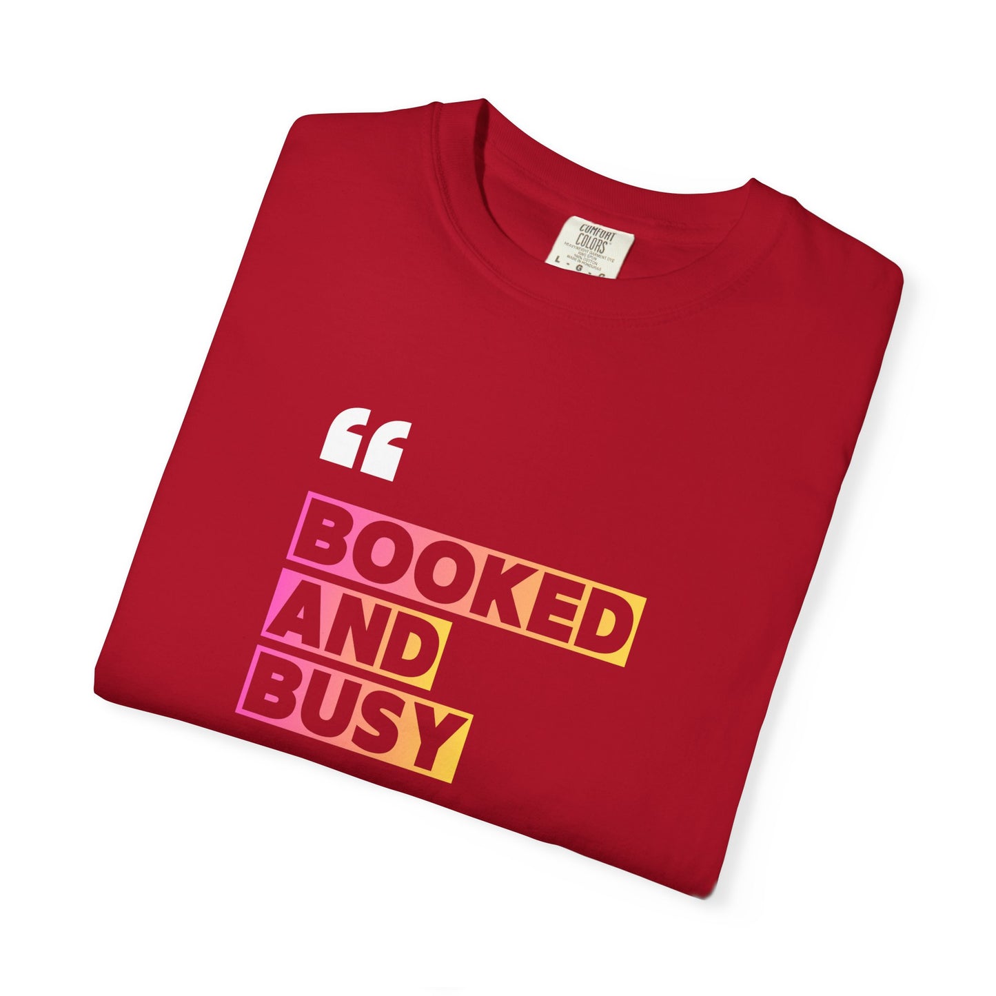 Booked and Busy Graphic Cotton Tee for Book Lovers