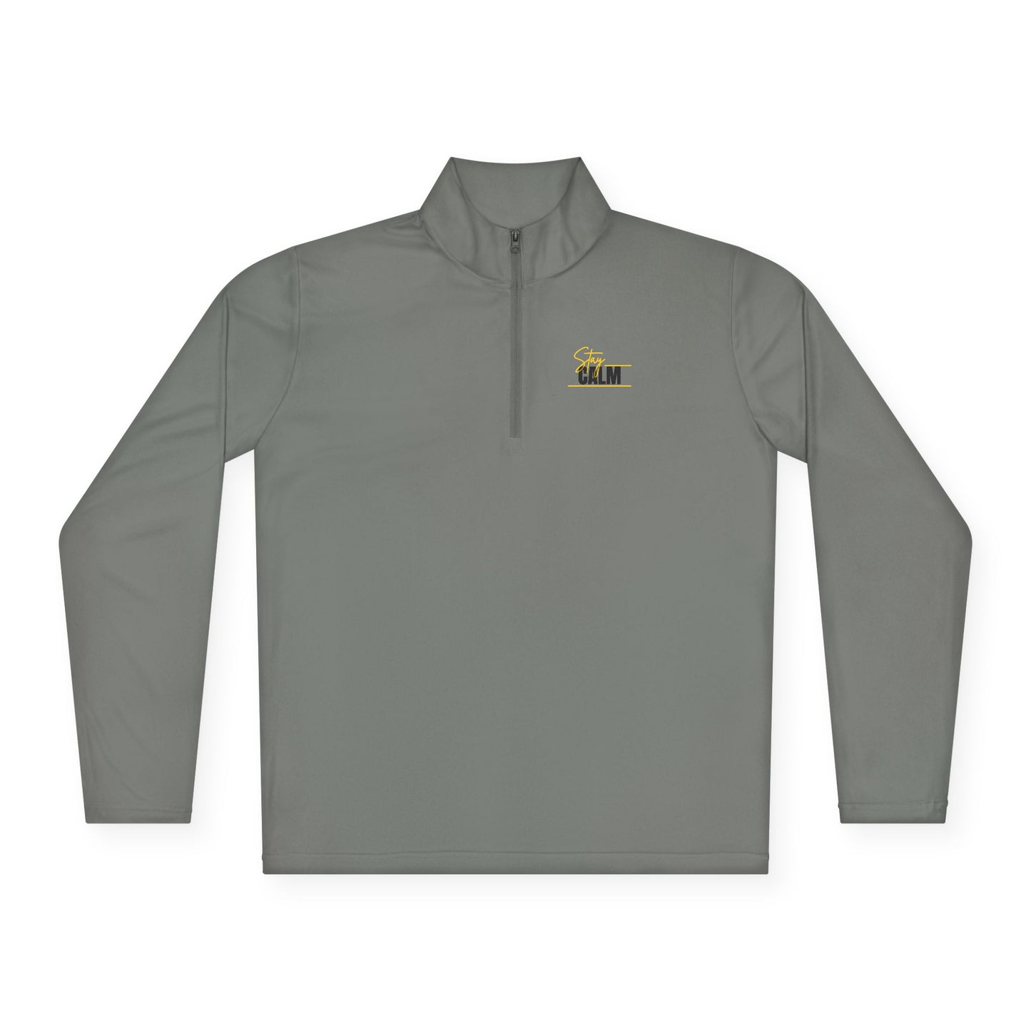 Stay Calm Retro Yellow Camper Logo Chest Embroidery Pullover