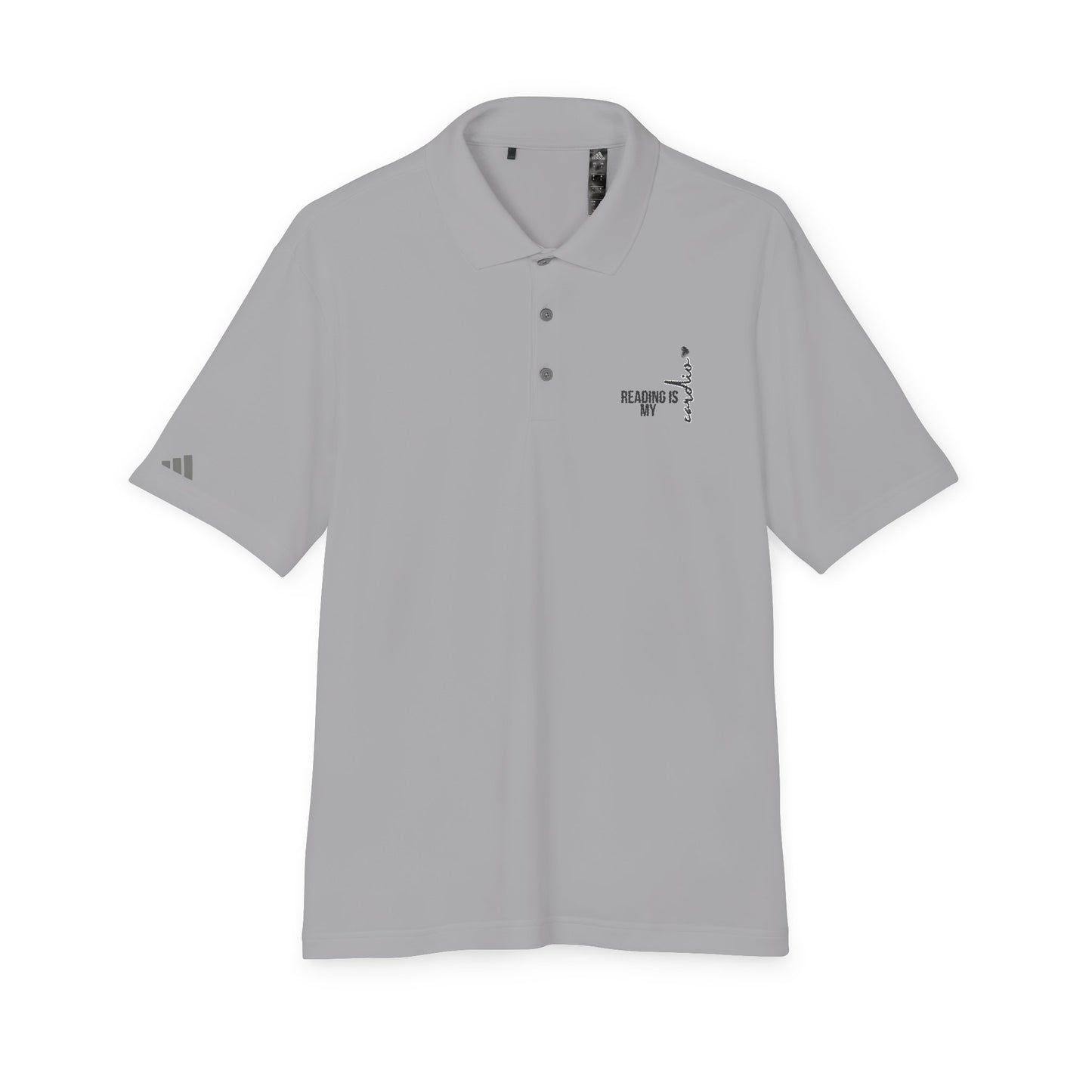 Reading is my Cardio adidas Unisex Performance Polo