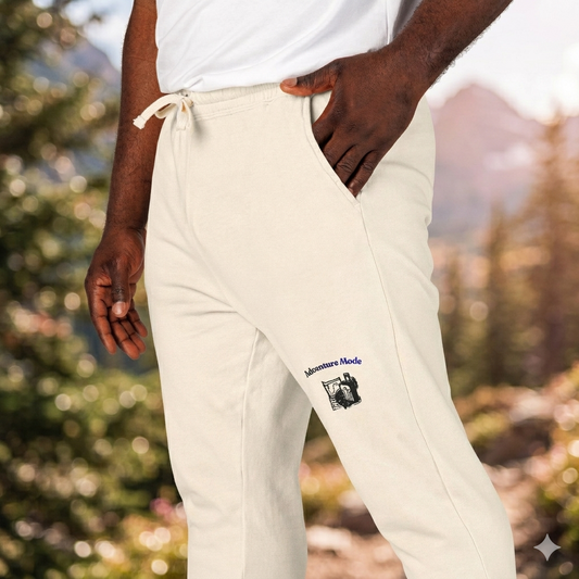 Cream 'Good Intentions' Fleece Sweatpants — Cozy Garment-Dyed Lounge Joggers